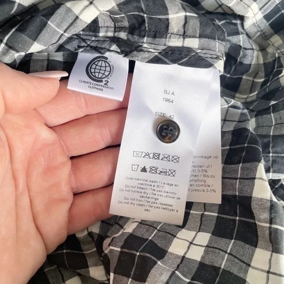 GANNI Houndstooth Black & White Cute Checkered Dress - Picture 14 of 16